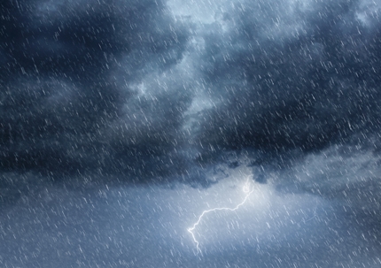 rain and lightning